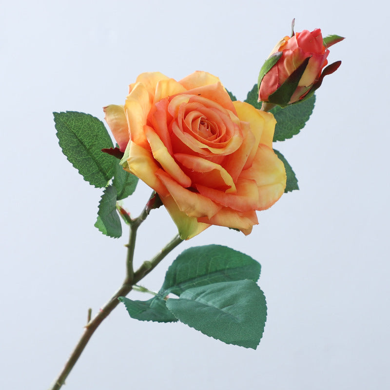 Artificial 2 Heads Rose For Living Room Indoor Decoration And Wedding