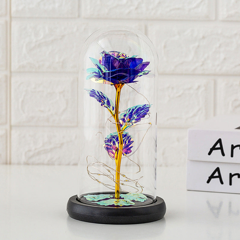 Forever Flower with Colorful 24K Gold Foil Rose