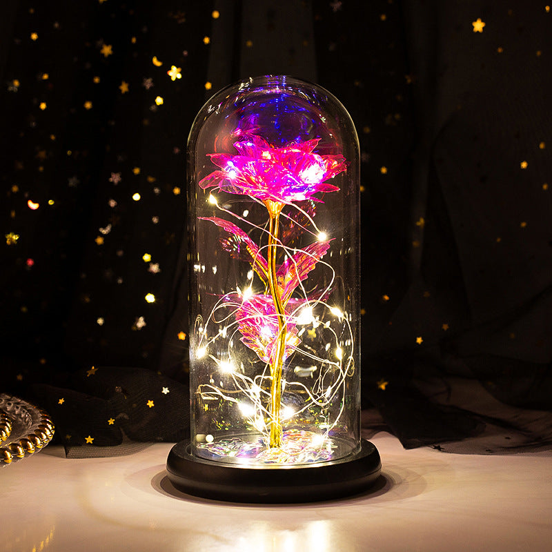 Forever Flower with Colorful 24K Gold Foil Rose