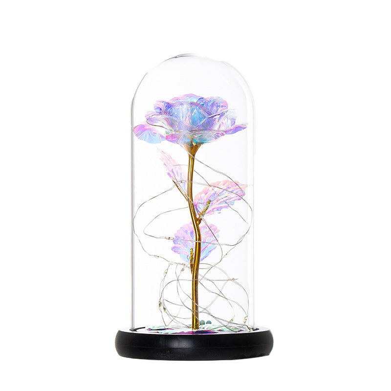 Forever Flower with Colorful 24K Gold Foil Rose