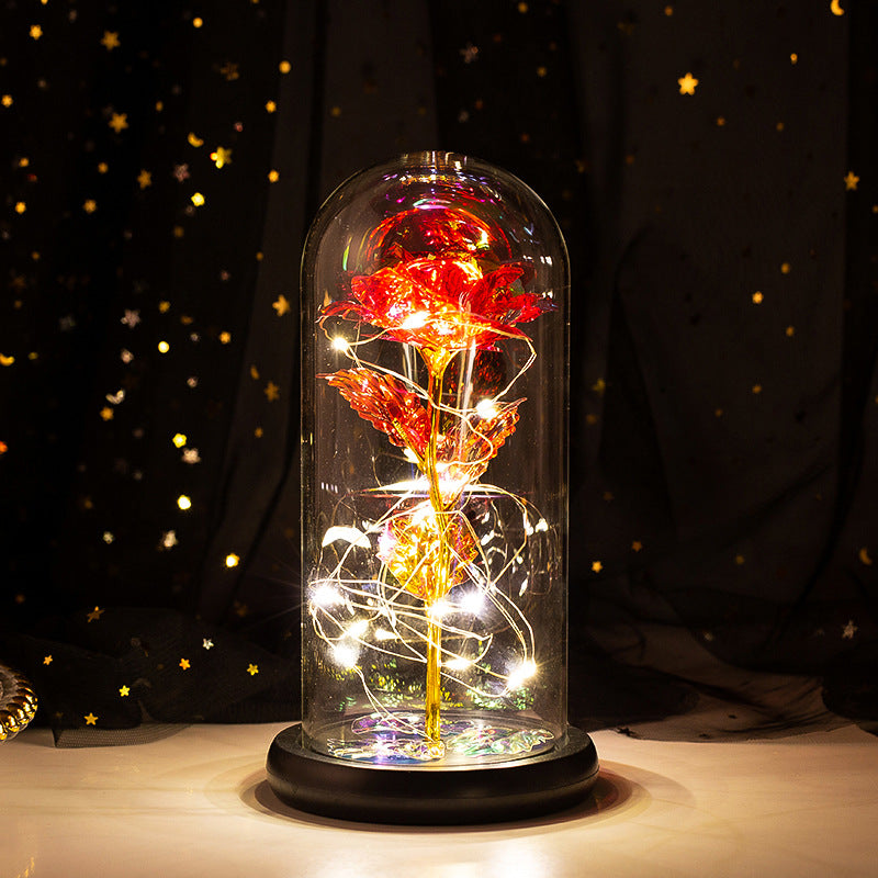 Forever Flower with Colorful 24K Gold Foil Rose