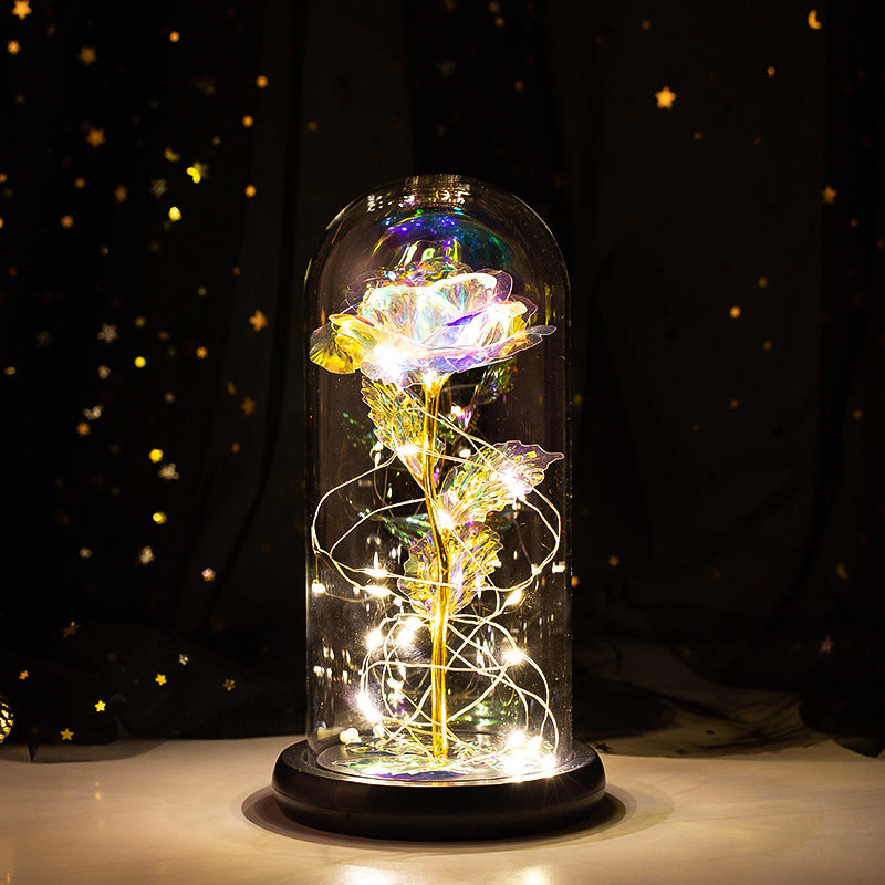 Forever Flower with Colorful 24K Gold Foil Rose