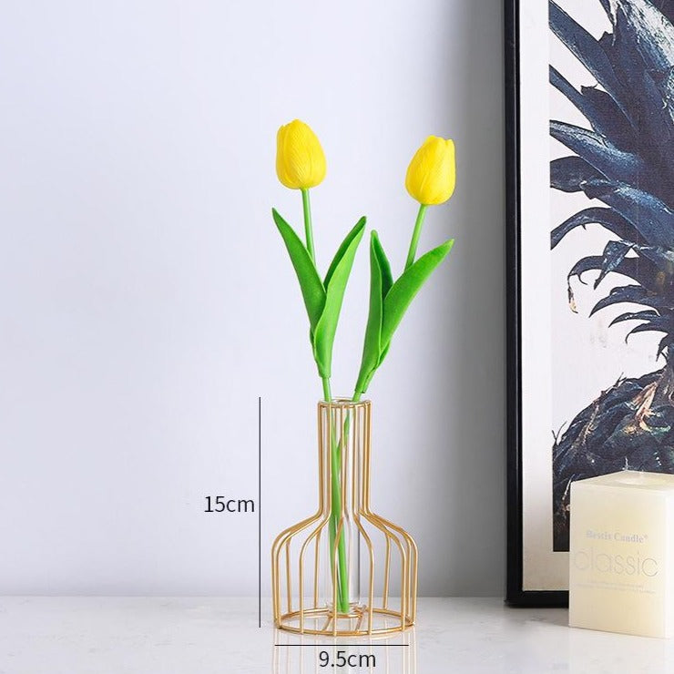 Simple Classy Series - Artificial Silk Rose Bouquet Arrangement For Living Room And Indoor Decoratio