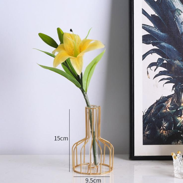 Simple Classy Series - Artificial Silk Rose Bouquet Arrangement For Living Room And Indoor Decoratio