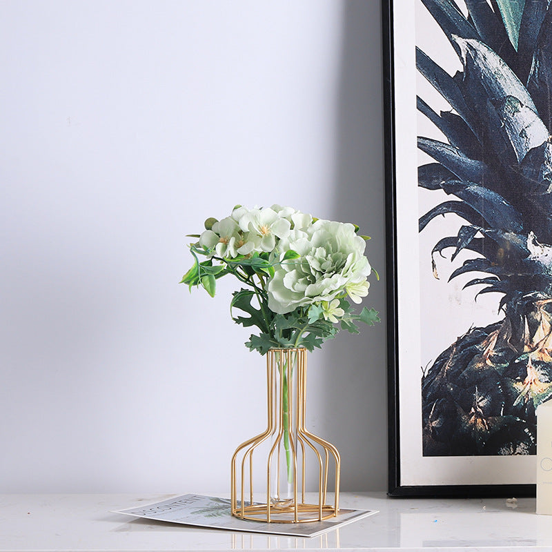 Simple Classy Series - Artificial Silk Rose Bouquet Arrangement For Living Room And Indoor Decoratio