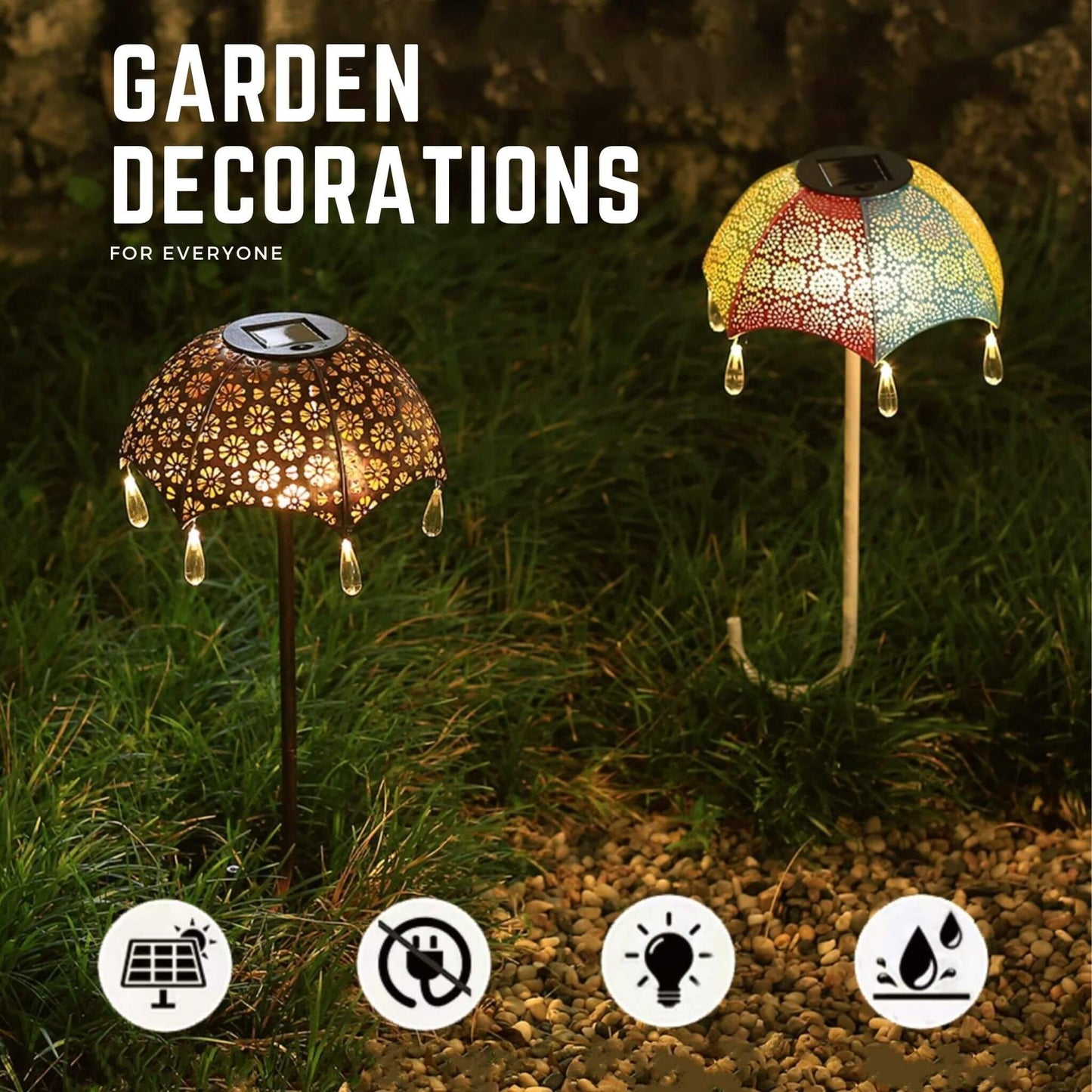 LED Umberlla Solar Light - Garden Decoration
