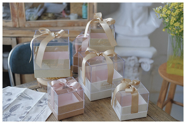 Square Acrylic Transparent Gift Box For DIY Preserved Flower