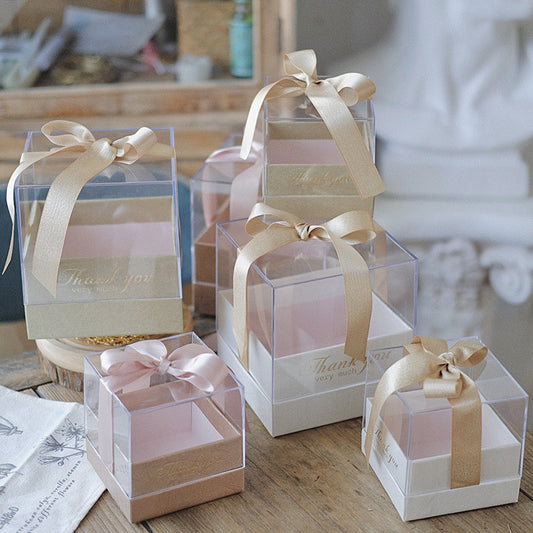 Square Acrylic Transparent Gift Box For DIY Preserved Flower
