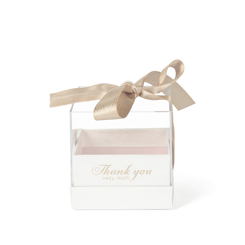 Square Acrylic Transparent Gift Box For DIY Preserved Flower