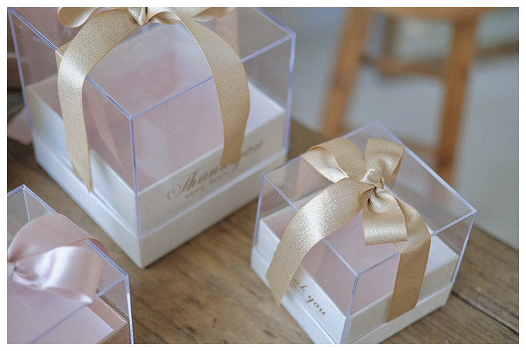 Square Acrylic Transparent Gift Box For DIY Preserved Flower