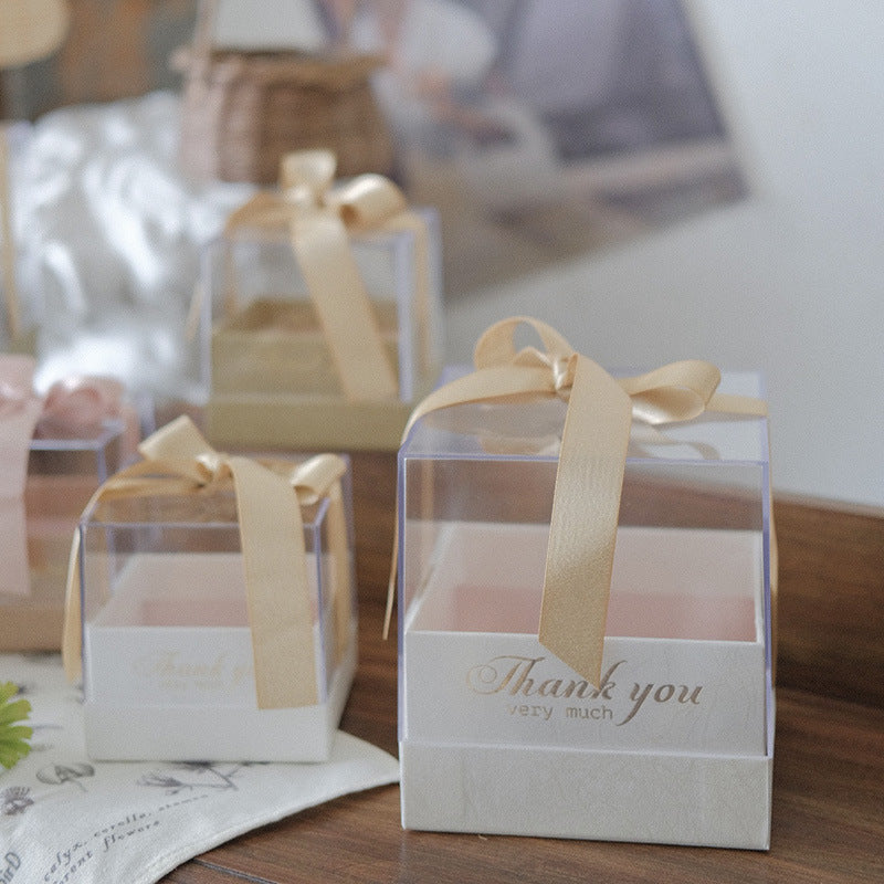 Square Acrylic Transparent Gift Box For DIY Preserved Flower