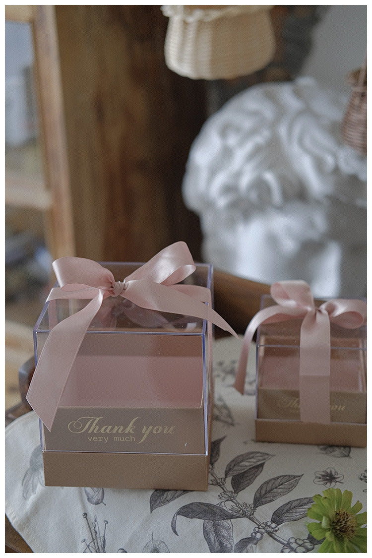 Square Acrylic Transparent Gift Box For DIY Preserved Flower