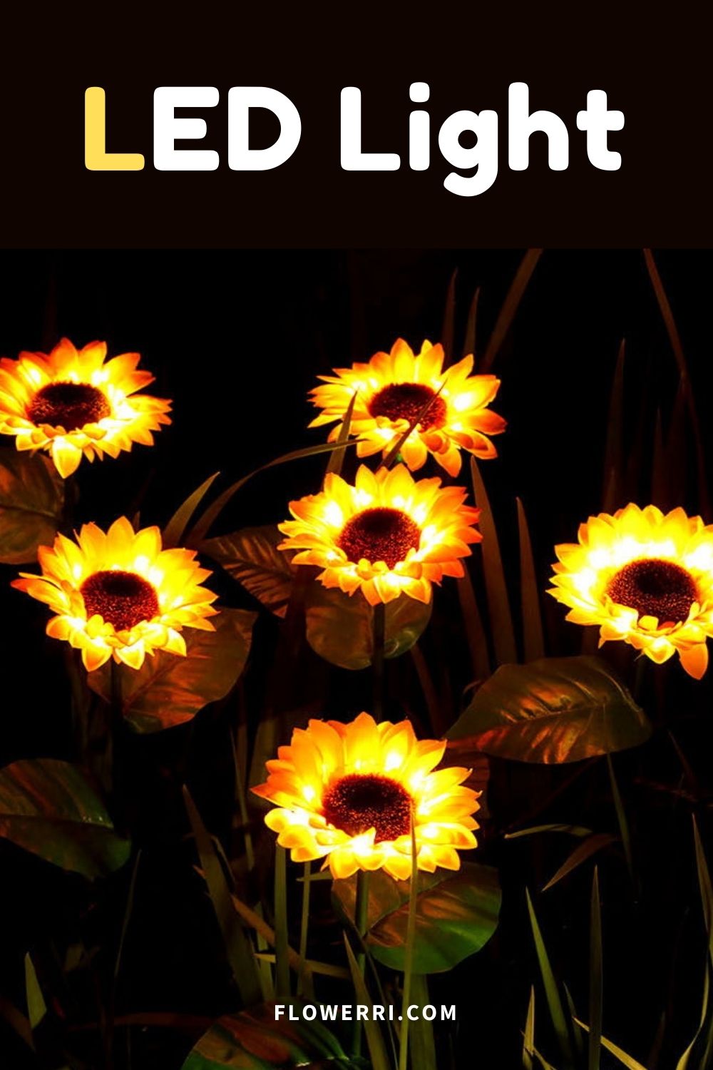 Solar Sunflower LED Light For Your Garden Decoration - Pack of 2