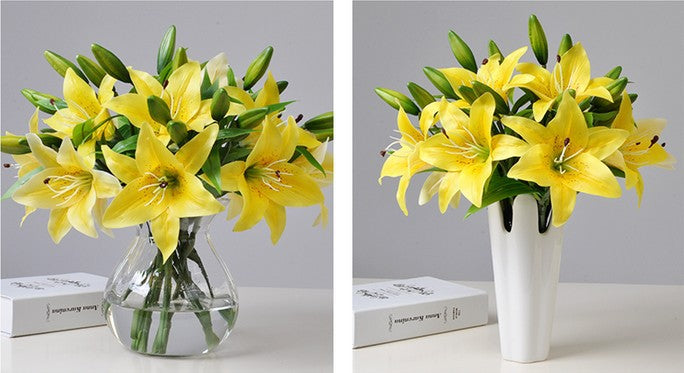 Artificial Lily For Living Room Indoor Decoration And Wedding