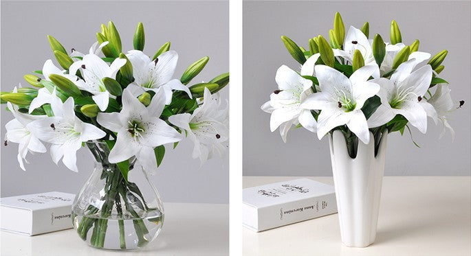 Artificial Lily For Living Room Indoor Decoration And Wedding