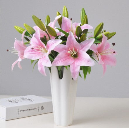 Artificial Lily For Living Room Indoor Decoration And Wedding