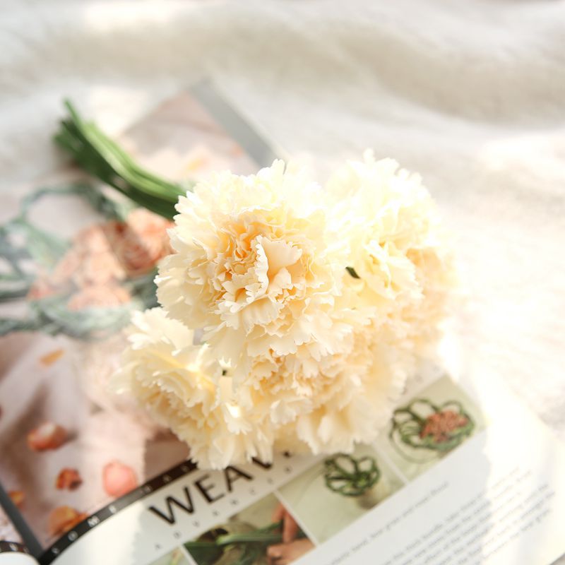 Artificial Carnation Bouquet For Living Room Indoor Decoration And Wedding