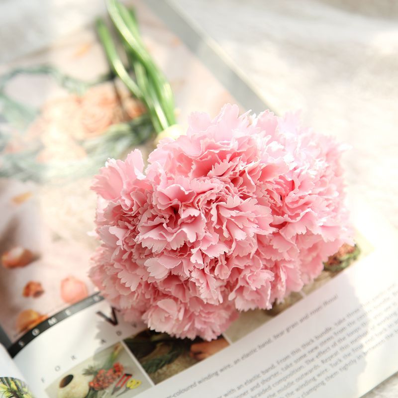 Artificial Carnation Bouquet For Living Room Indoor Decoration And Wedding