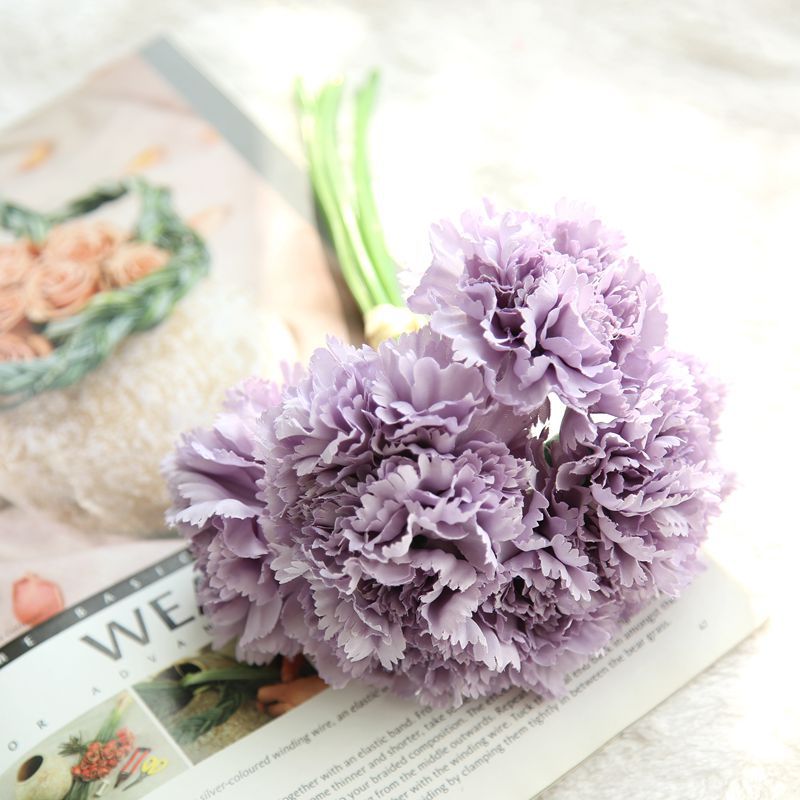 Artificial Carnation Bouquet For Living Room Indoor Decoration And Wedding