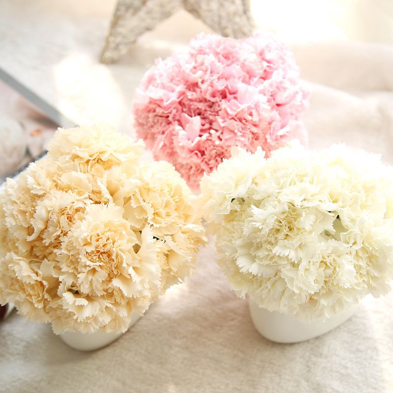 Artificial Carnation Bouquet For Living Room Indoor Decoration And Wedding