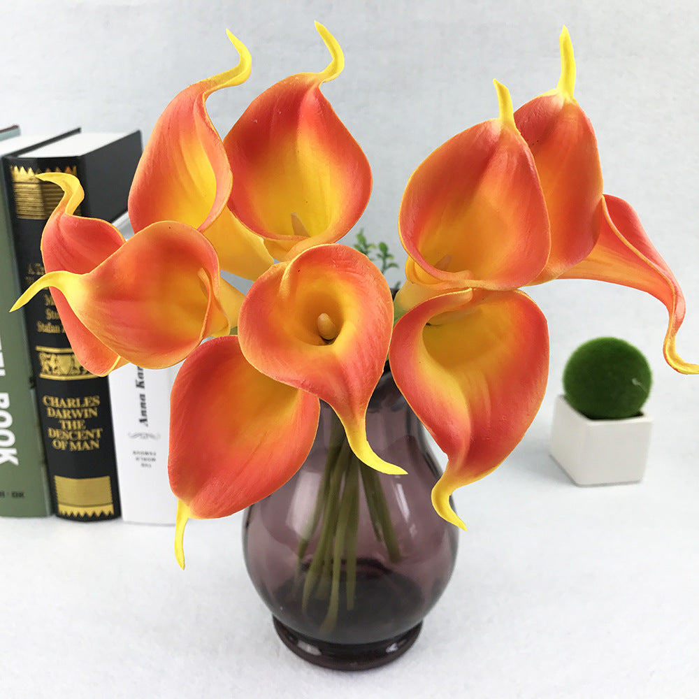 Artificial Calla Lily Bridal For Living Room Indoor Decoration Wedding Bouquet Head Real Touch Flower Bouquets