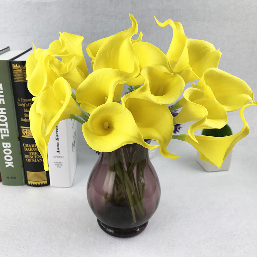 Artificial Calla Lily Bridal For Living Room Indoor Decoration Wedding Bouquet Head Real Touch Flower Bouquets