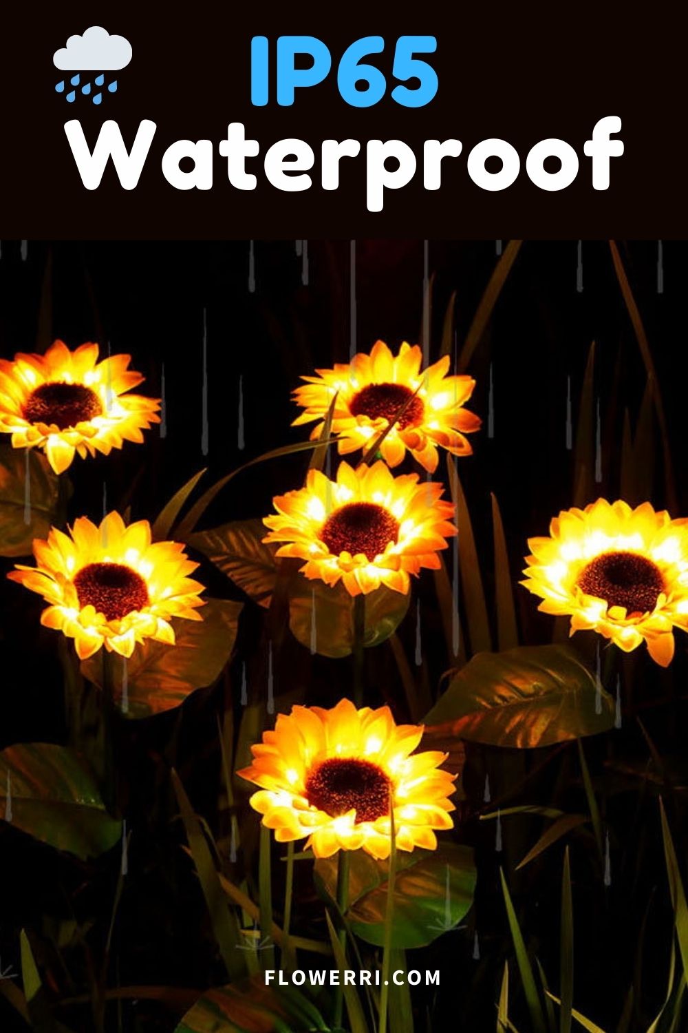 Solar Sunflower LED Light For Your Garden Decoration - Pack of 2