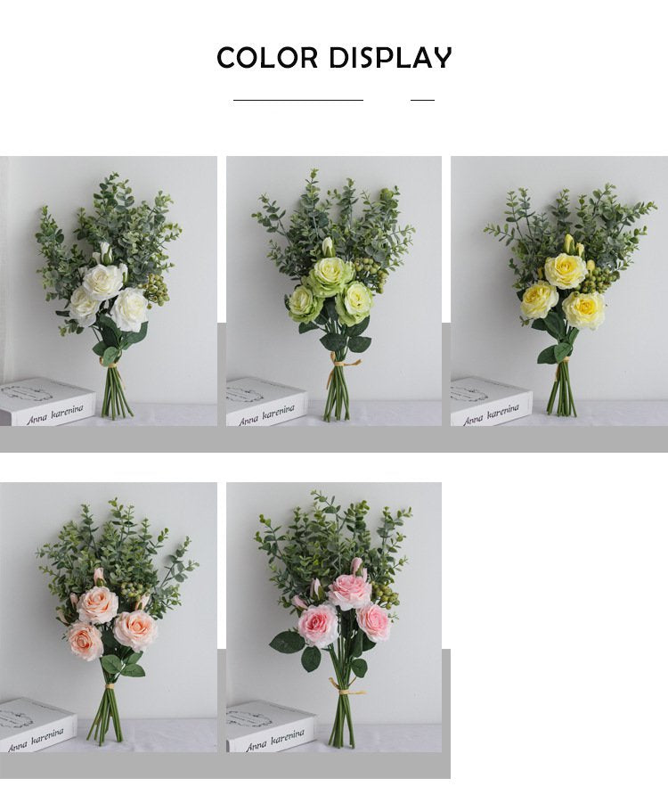 Rose Canvas Series - Artificial Silk Rose For Living Room And Indoor Decoration