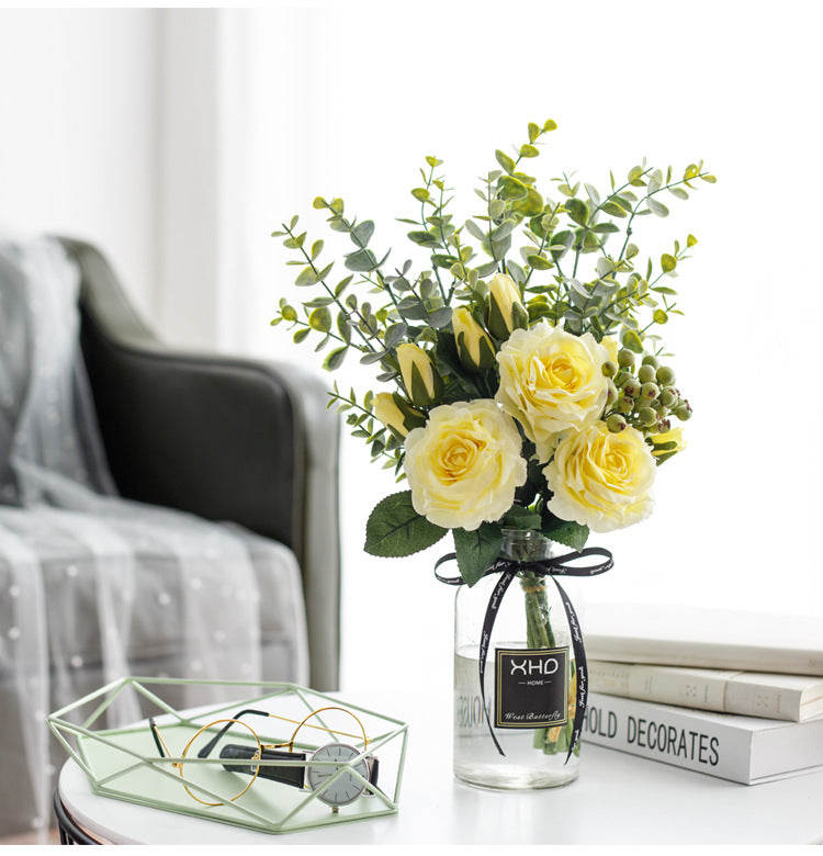 Rose Canvas Series - Artificial Silk Rose For Living Room And Indoor Decoration