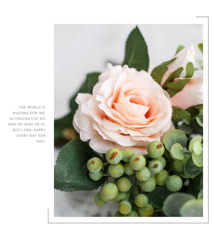 Rose Canvas Series - Artificial Silk Rose For Living Room And Indoor Decoration