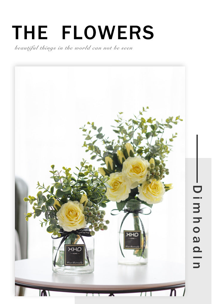 Rose Canvas Series - Artificial Silk Rose For Living Room And Indoor Decoration