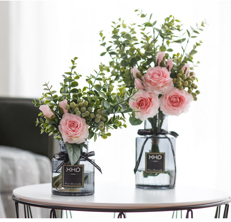 Rose Canvas Series - Artificial Silk Rose For Living Room And Indoor Decoration