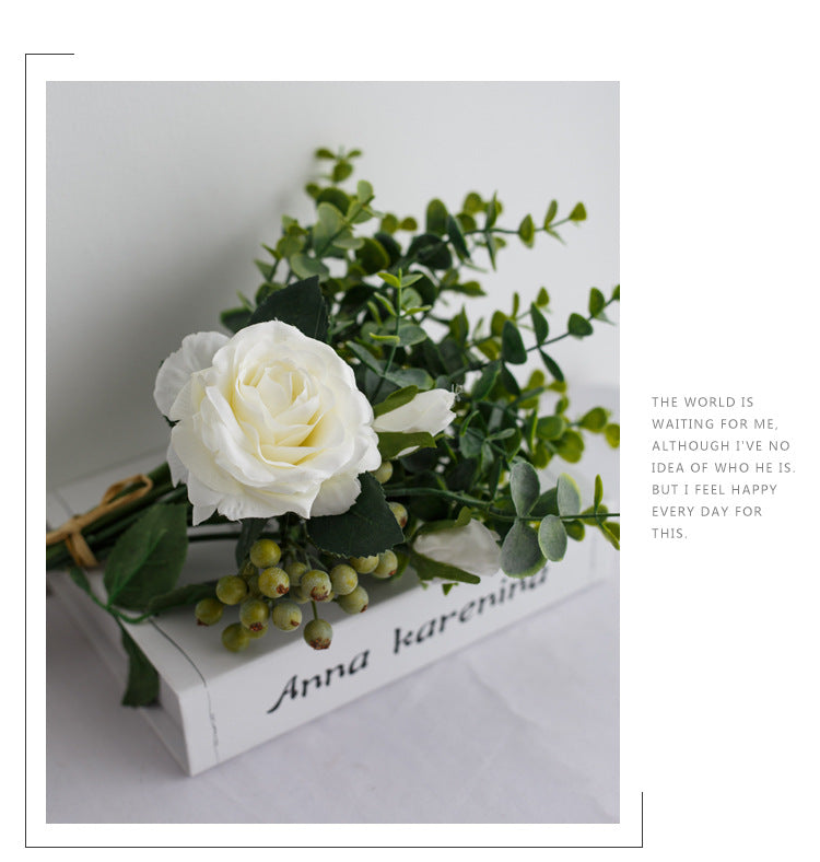 Rose Canvas Series - Artificial Silk Rose For Living Room And Indoor Decoration