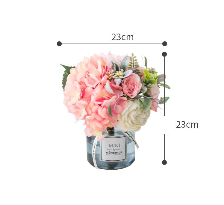 Circle Heart Series - Artificial Silk Flowers Bouquet Arrangement For Living Room And Indoor Decoration