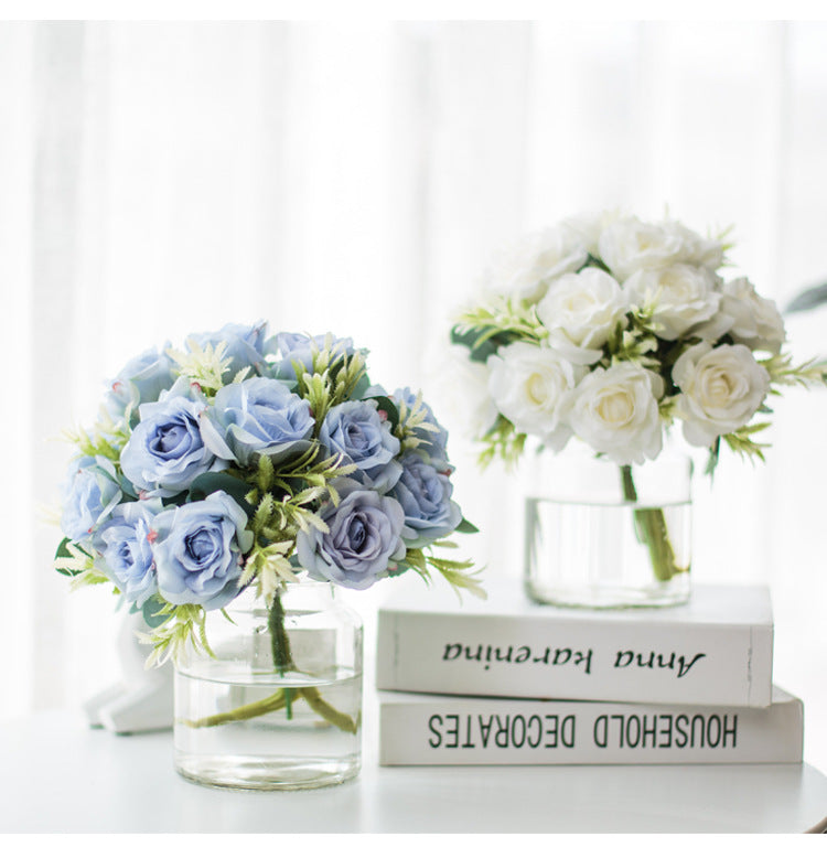 Circle Heart Series - Artificial Silk Flowers Bouquet Arrangement For Living Room And Indoor Decoration