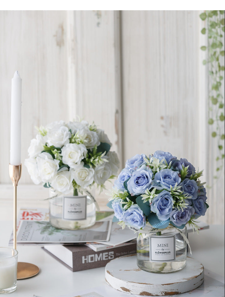 Circle Heart Series - Artificial Silk Flowers Bouquet Arrangement For Living Room And Indoor Decoration