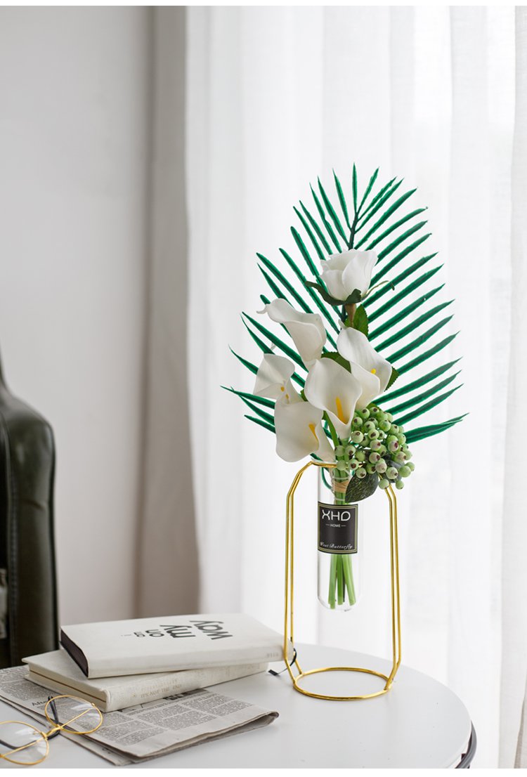 Morden Charm Series - Artificial Silk Rose Bouquet Arrangement For Living Room And Indoor Decoration