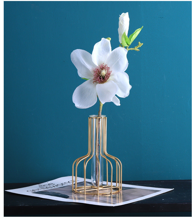 Simple Classy Series - Artificial Silk Rose Bouquet Arrangement For Living Room And Indoor Decoration