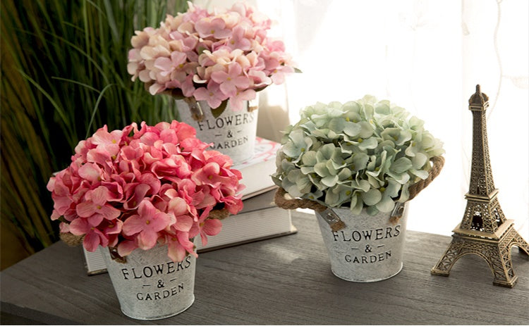 Country Grace Series - Artificial Silk Rose Bouquet Arrangement For Living Room And Indoor Decoration