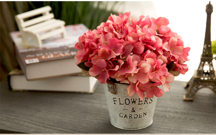 Country Grace Series - Artificial Silk Rose Bouquet Arrangement For Living Room And Indoor Decoration