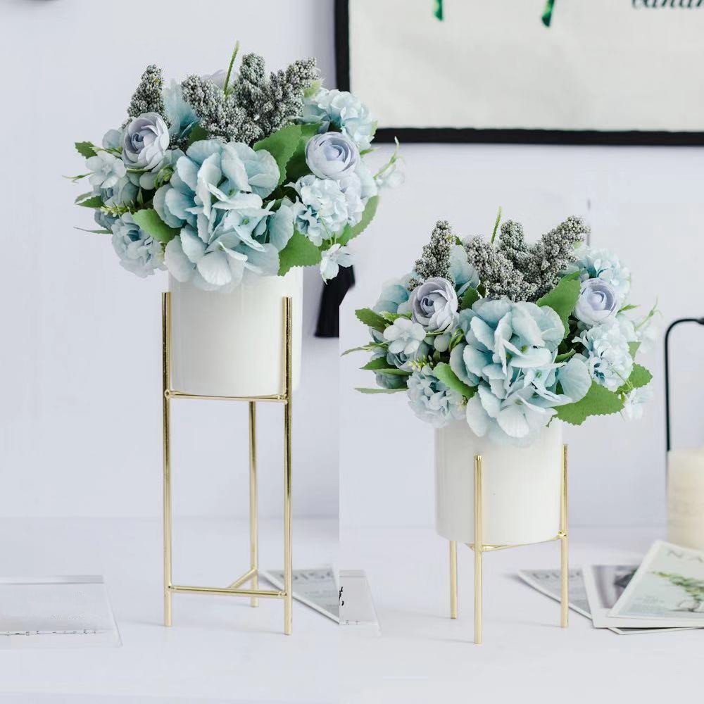 Stand Arte Series - Artificial Silk Flowers Bouquet Arrangement For Living Room Indoor Decoration And Wedding