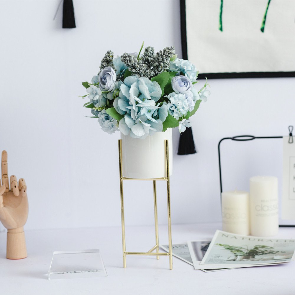 Stand Arte Series - Artificial Silk Flowers Bouquet Arrangement For Living Room Indoor Decoration And Wedding