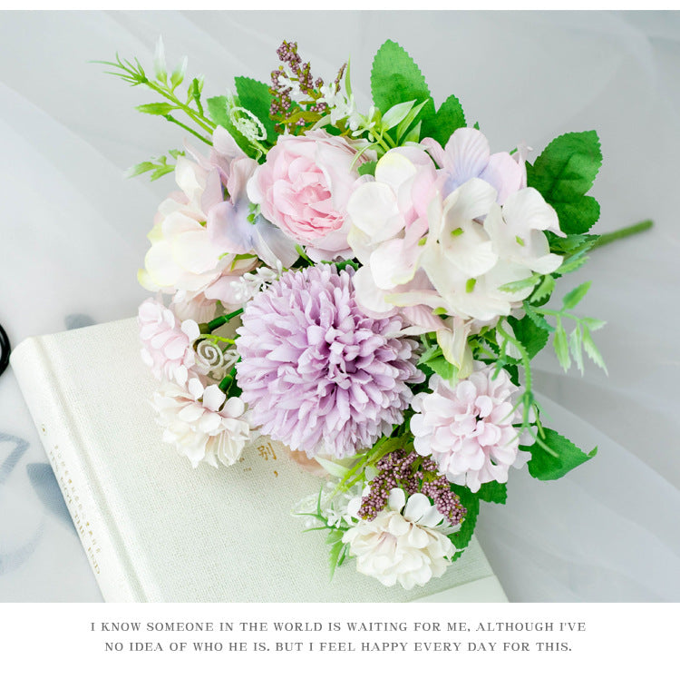 Artificial Silk Flowers Peony Bouquet Arrangement For Living Room Indoor Decoration And Wedding