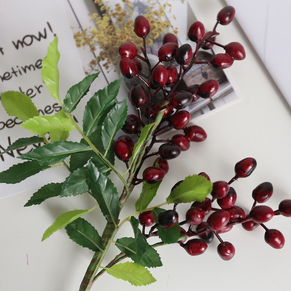 Artificial Olive Branch Fruit For Decoration