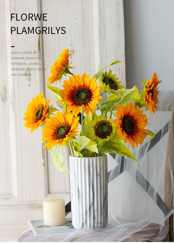 Artificial Sunflower For Living Room Indoor Decoration