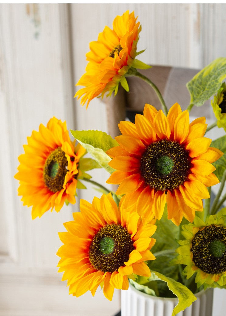 Artificial Sunflower For Living Room Indoor Decoration