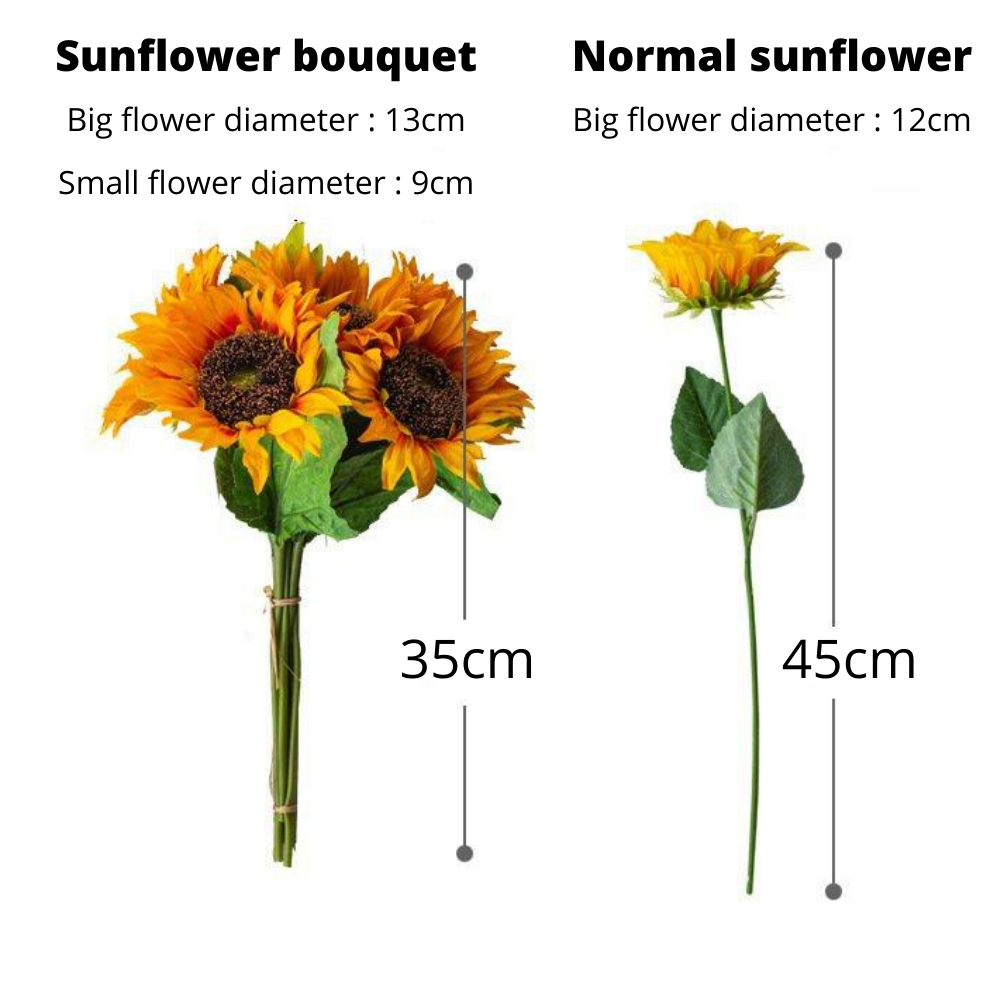Artificial Sunflower For Living Room Indoor Decoration