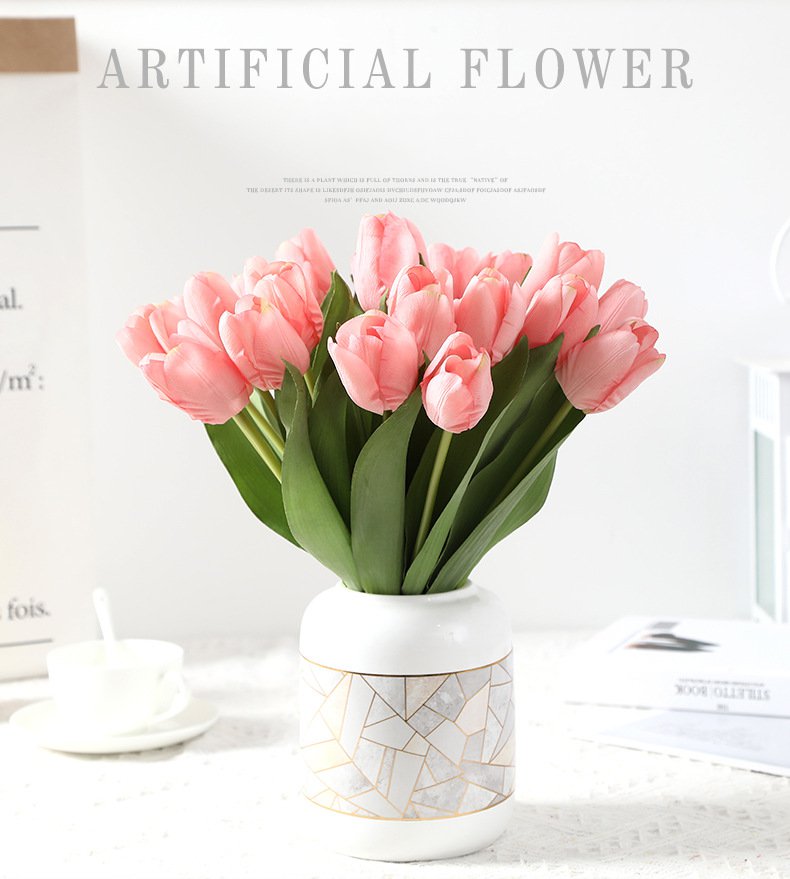 Real Touch Artificial Tulip For Living Room Indoor Decoration And Wedding