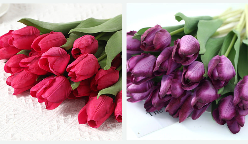 Real Touch Artificial Tulip For Living Room Indoor Decoration And Wedding