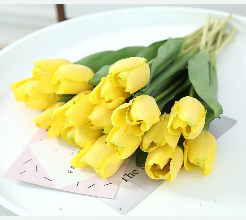 Real Touch Artificial Tulip For Living Room Indoor Decoration And Wedding